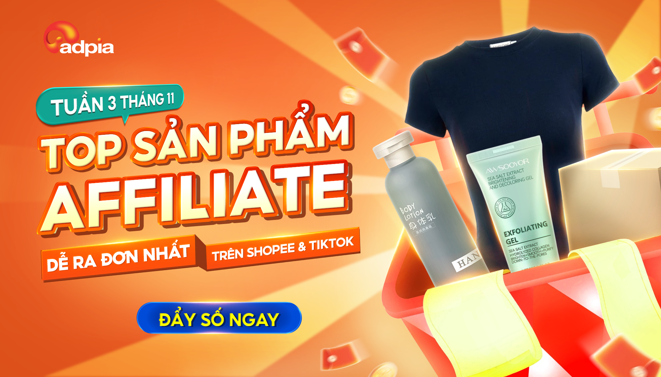 Top sản phẩm Affiliate dễ ra đơn nhất tháng 11/2025 trên Shopee & TikTok - hội kiếm tiền online không thể bỏ qua!